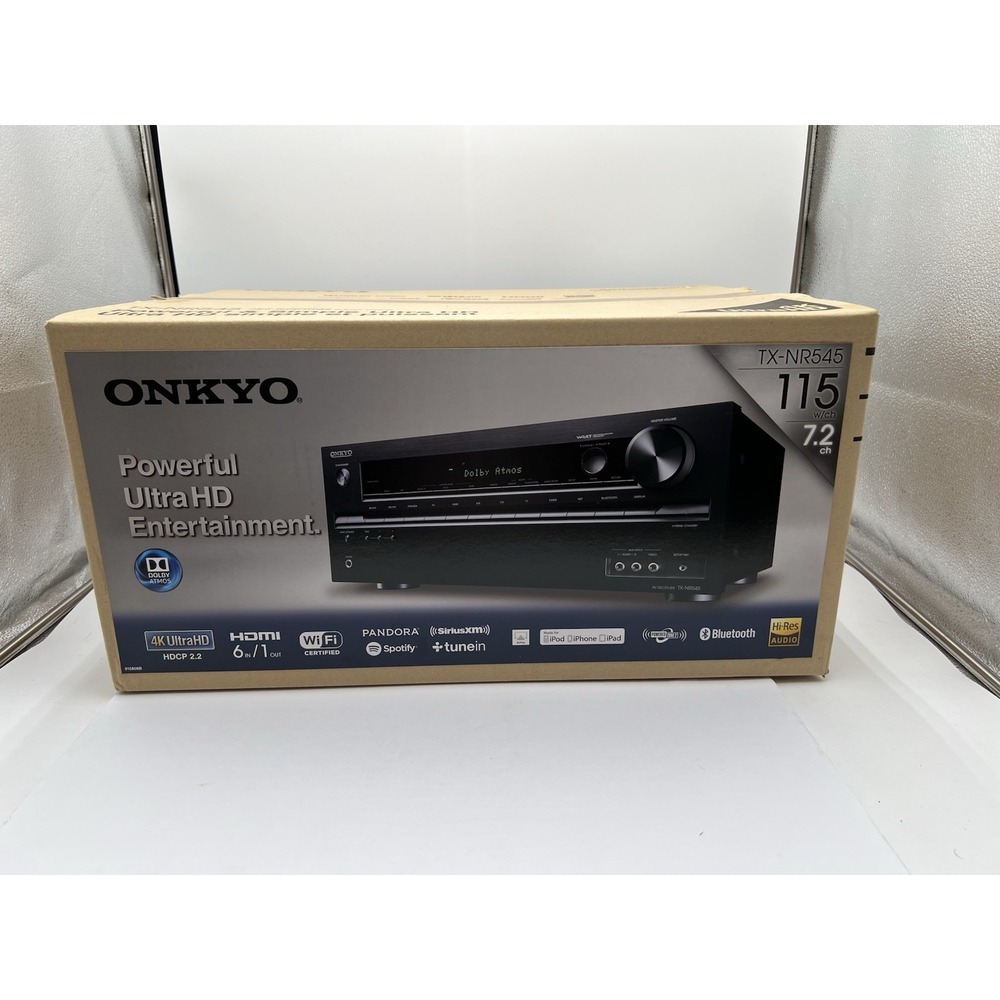 New Factory Sealed Onkyo TX-NR545 7.2 AV Receiver Dolby Atmos WiFi Bluetooth